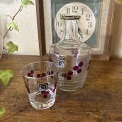 昭和レトロ✴︎アデリア　水差し　デキャンタ　グラスセット