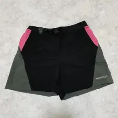 モンベル キャニオンショーツ レディースM ブラック×グレーピンク1105580