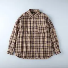 BACK NUMBER ビッグシルエットチェックシャツ　Ｌサイズ