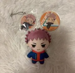 呪術廻戦 虎杖悠仁 ぬいぐるみ アクリルキーホルダー 缶バッジ