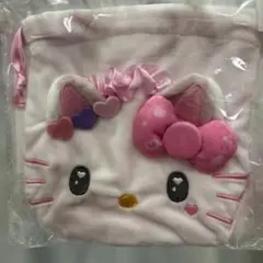 Sanrio Hello Kitty 巾着 ポーチ ピンク　未使用
