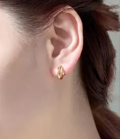 Phoebe ダブルフープライトフィットイヤリング ※片方のみ