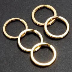 真鍮製リング（二重）5点セット　直径20mm キーホルダー　チャーム　新品