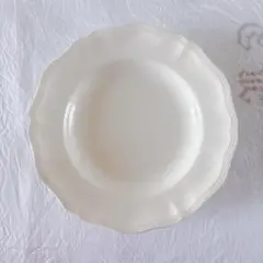 美品フランスアンティーク ディゴワンサルグミンヌ 花リム スーププレート F