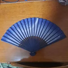 扇子 メンズ 紺色 藍染風 和装小物