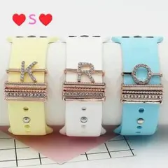 AppleWatch バンドチャーム♥Ｓ　イニシャル　アルファベット aw03s