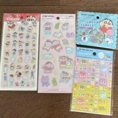 セリア　クレヨンしんちゃん　ぷっくりシール　おはじきシール　タイルシール