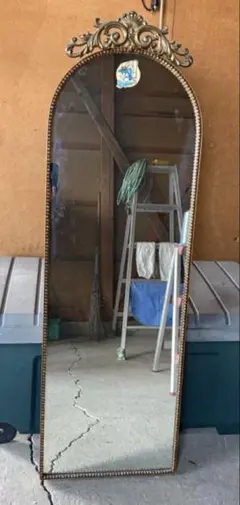 銅製枠の壁掛大型ミラー 92×105㎝ 26331 - メルカリ