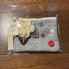 fleurir フェルトポーチ グレー