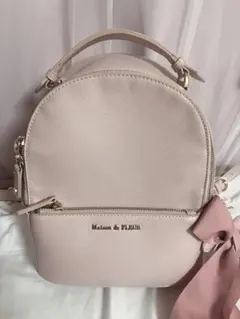 Maison de FLEUR リボンリュック ピンク