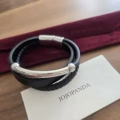 メンズ 本革 ブレスレット 黒 19cm 腕輪 プレゼント レザー