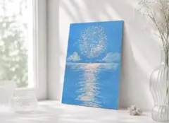 pale echo 淡色テクスチャーアート 原画 韓国インテリア 15×15cm