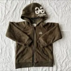 バディリー ジップアップパーカー ブラウン 110 裏起毛　キッズ　パーカー
