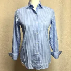 Maker's Shirt 鎌倉　ストライプ 　長袖シャツ　【D386】