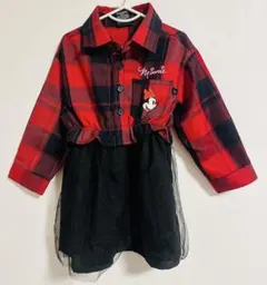 【新品タグ付】BABYDOLL ディズニー ミニー チュール切替ワンピース 90