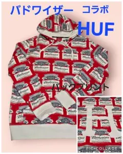 HUF Budweiser コラボ パーカー ハフバドワイザーコラボパーカー