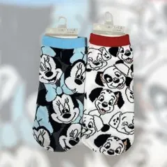 【新品2足セット】ディズニー靴下 23〜25cm / ミニー 101匹わんちゃん