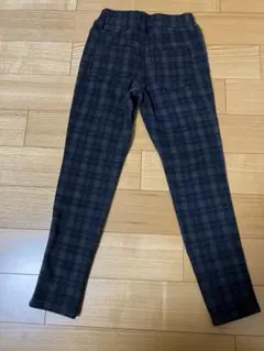 ブラックグレーチェック スリムフィットパンツ