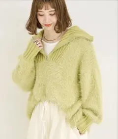 PAMM 日々のボーダーニットパーカー 菜の花とすみれ - メルカリ