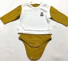 ブランシェス ベスト付きロンパース 80