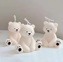 クマ型シリコンモールド　１個