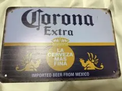 ブリキ看板 C orona E xtra ビールインテリア アンティーク