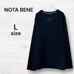 NOTA BENE 美品 黒 Vネックセーター Vネックニット 長袖 ブラック