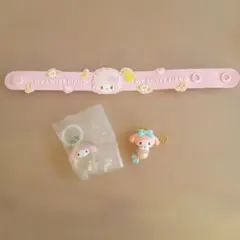 マイメロディ　ガチャ2点セット ＋MY SWEET PIANO ラバーバンド