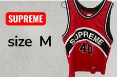 美品】Supreme メッシュタンクトップ バスケシャツ レッド 40番のサムネイル
