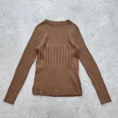 K1664 カプリシュレマージュ リブニット ハイネック 秋冬定番 F ブラウン