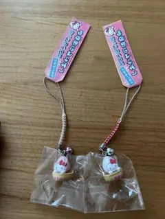 ご当地キティ　しあわせの温泉卵　根付2個セット