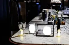 ウェルカムスペースセット(フォトフレーム、LEDロウソク、グラスなど)