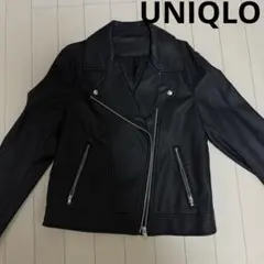 UNIQLO ユニクロ ブラック レザーライダースジャケット