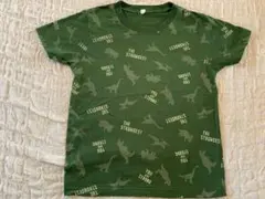 140⭐︎恐竜プリント Tシャツ 緑色