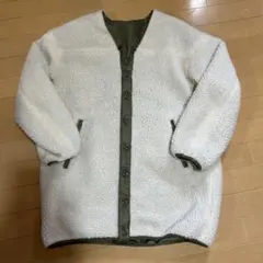 erth music&ecology リバーシブル　ボアコート