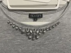 INDIVI ビジュー付き 半袖Tシャツ 38のサムネイル