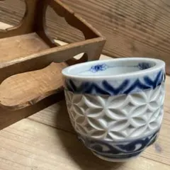 骨董　染付煙草盆【m1549 中国　日本　手あぶり　アンティーク　ビンテージ】