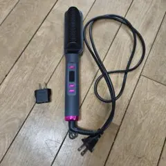 ヘアストレートブラシ(USプラグ)　プラグ変換器付き