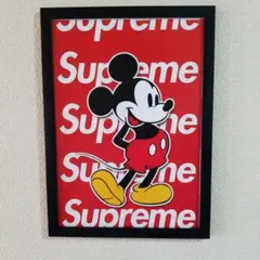 SUPREME Mickey アートポスター(パロディー)