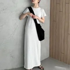 Feepur カットリブハーフスリーブワンピース TALL