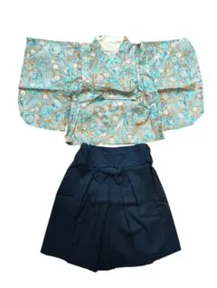 ハンドメイド ベビー袴 セット 約80cm お食い初め 初節句 和装 着物