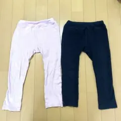 西松屋　長ズボン　ピンク 黒 2点セット