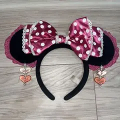 イヤリングディズニーミニーカチューシャ　平成カチューシャ　ピンクカチューシャ