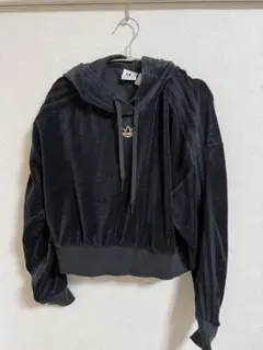 adidas ベルベットフード付きパーカー L ブラックのサムネイル