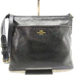 美品 コーチ ショルダーバッグ 大きめ 本革 レザー COACH