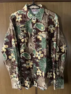 長袖　コーデュロイ　シャツ　M