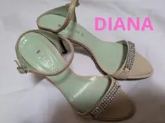 DIANA ダイアナミュールラインストーン ストラップサンダル
