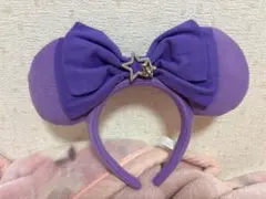 紫色 ミッキー型カチューシャ