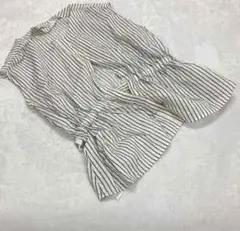 《A Day in the Life》ストライプ柄ノースリーブカットソー　F