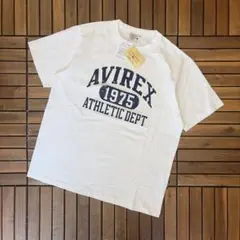 未使用 AVIREX クルーネック 半袖 Tシャツ カレッジロゴ